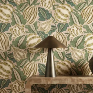 Zenith Fabric from Harlequin Zamora Wallpapers collection - green botanical