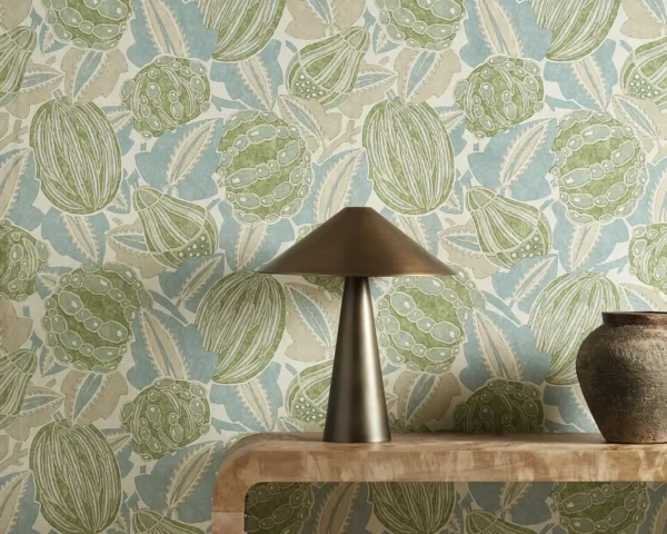 Zenith Fabric from Harlequin Zamora Wallpapers collection - green botanical