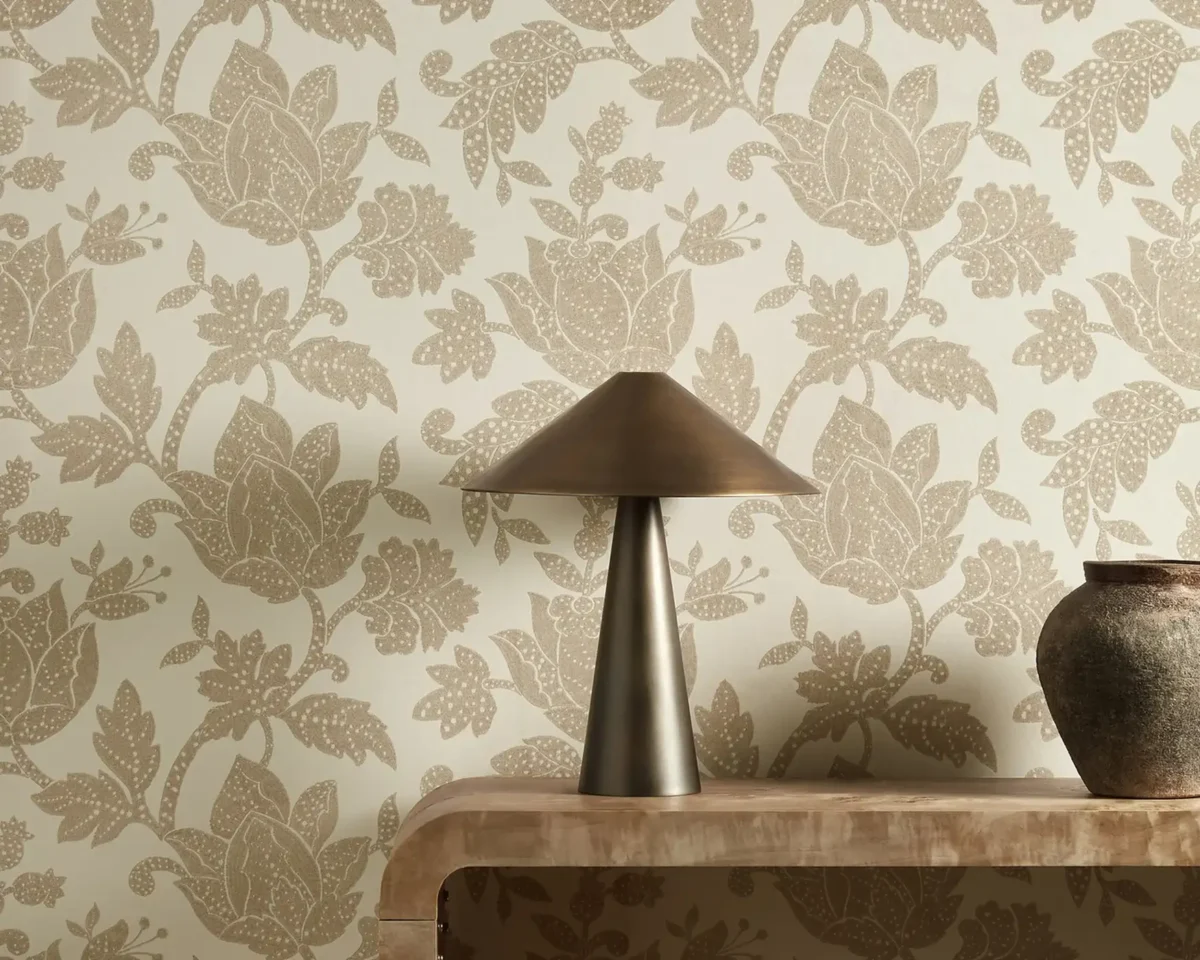 Zamora Fabric from Harlequin Zamora Wallpapers collection - neutral botanical