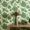 Zamora Fabric from Harlequin Zamora Wallpapers collection - green botanical