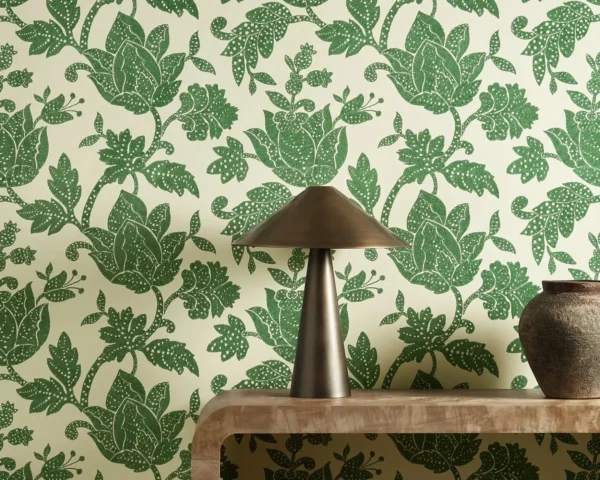 Zamora Wallpaper - Forest by Zamora Fabric from Harlequin Zamora Wallpapers collection - green botanical