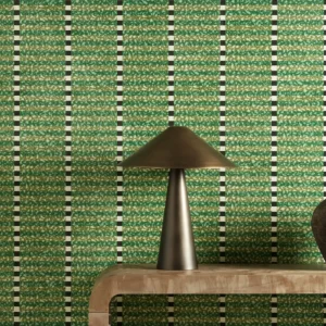 Toluca Fabric from Harlequin Zamora Wallpapers collection - green striped