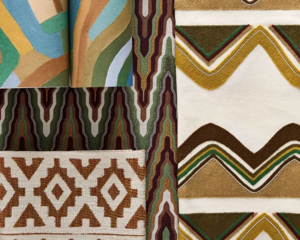 Spiralis Fabric from Harlequin Zamora Wallpapers collection - multicolour contemporary