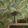 Spiralis Fabric from Harlequin Zamora Wallpapers collection - multicolour contemporary