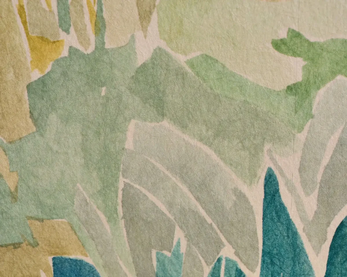 Saltillo Wallpaper - Grounded / Succulent / Haze by Saltillo Fabric from Harlequin Zamora Wallpapers collection - multicolour contemporary