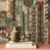 Kuparr Fabric from Harlequin Zamora Wallpapers collection - green botanical