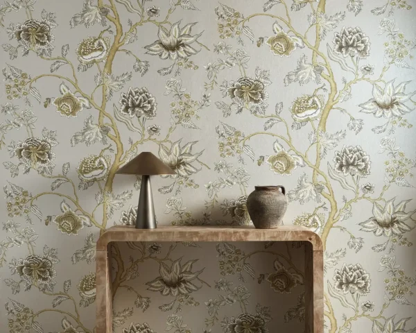 Indienne Fabric from Harlequin Zamora Wallpapers collection - purple botanical