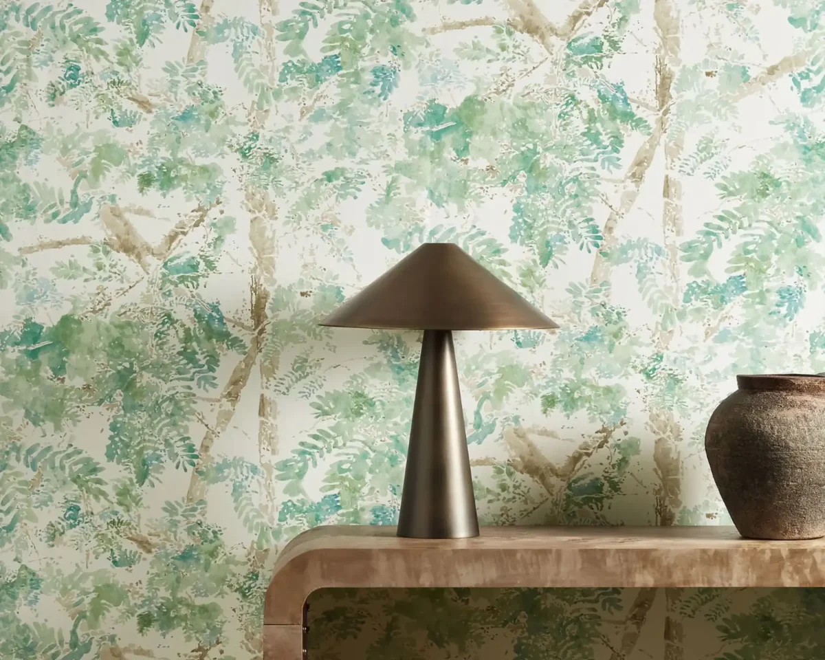 Ceiba Wallpaper - Pine by Ceiba Fabric from Harlequin Zamora Wallpapers collection - green botanical