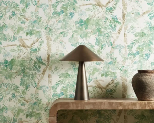 Ceiba Wallpaper - Pine by Ceiba Fabric from Harlequin Zamora Wallpapers collection - green botanical