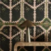 Brocha Fabric from Harlequin Zamora Wallpapers collection - pink geometric