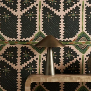 Brocha Fabric from Harlequin Zamora Wallpapers collection - pink geometric