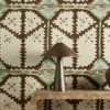 Brocha Fabric from Harlequin Zamora Wallpapers collection - brown geometric