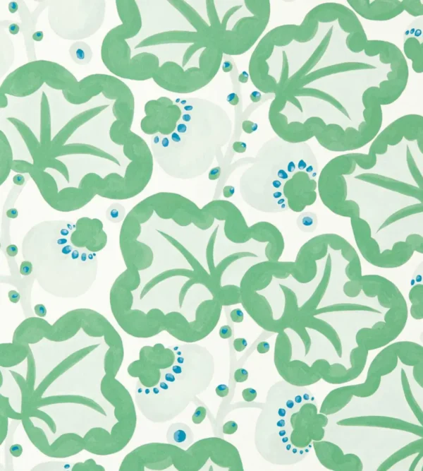 Poppy Pod Wallpaper from Scion Pomona Wallpapers collection - green botanical