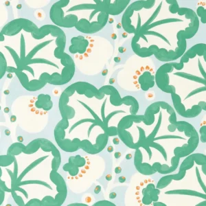 Poppy Pod Wallpaper from Scion Pomona Wallpapers collection - green botanical