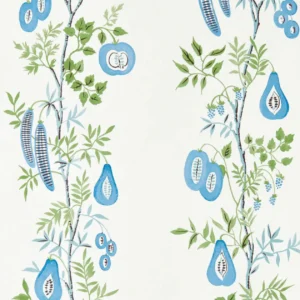 On The Vine Wallpaper from Scion Pomona Wallpapers collection - blue botanical