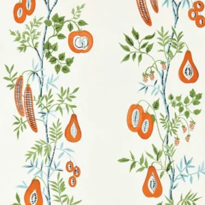 On The Vine Wallpaper from Scion Pomona Wallpapers collection - red botanical