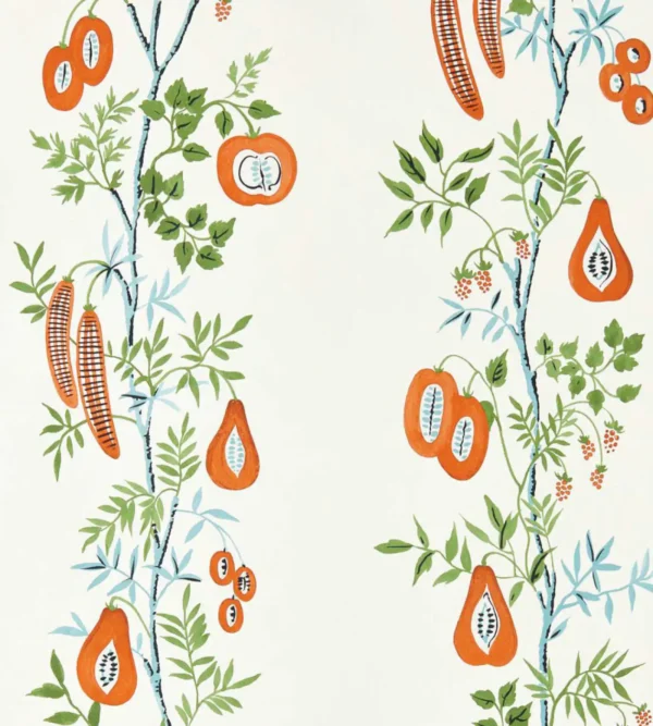 On The Vine Wallpaper from Scion Pomona Wallpapers collection - red botanical