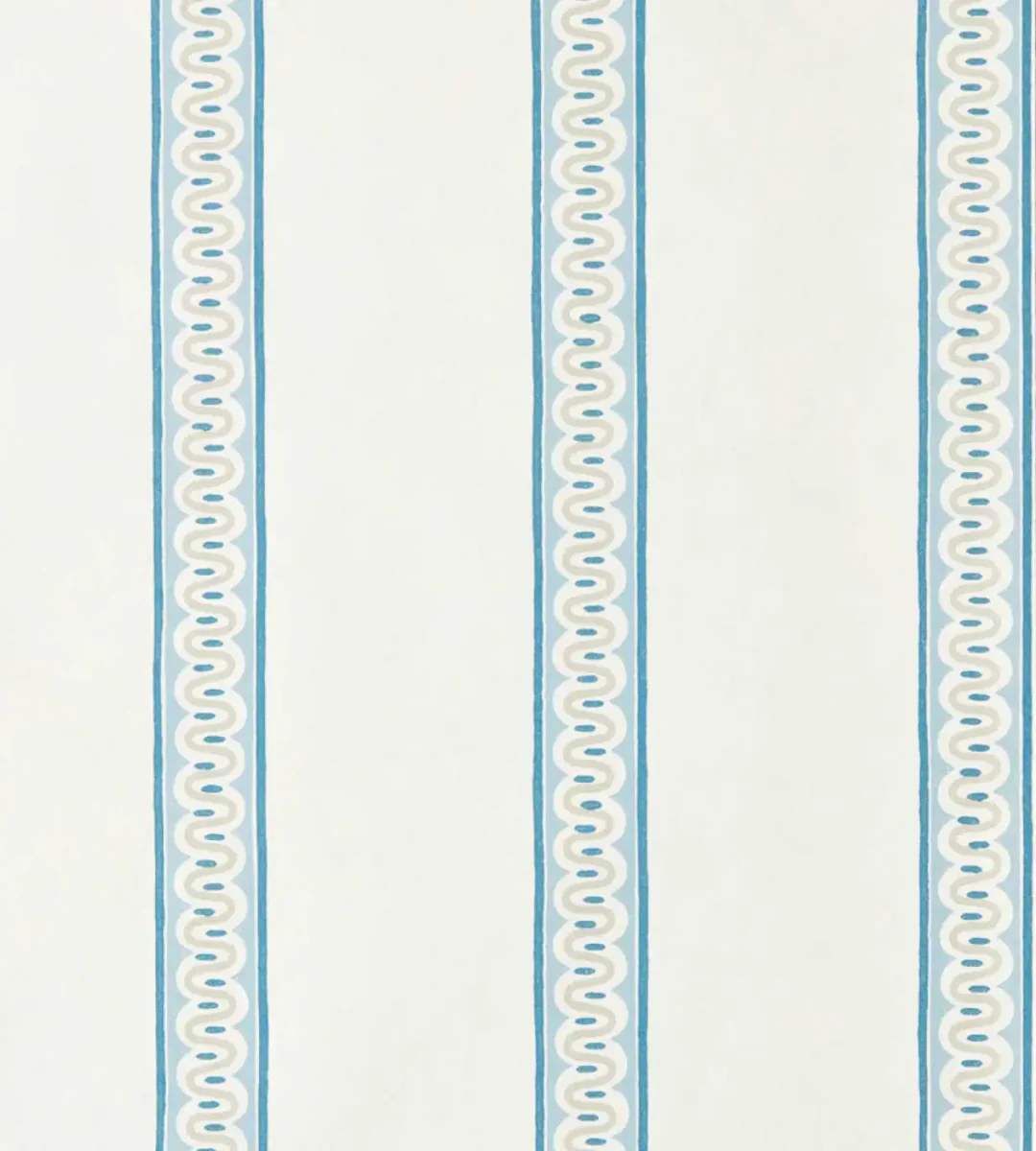 Fondant Stripe Wallpaper - Denim by Fondant Stripe Wallpaper from Scion Pomona Wallpapers collection - blue striped