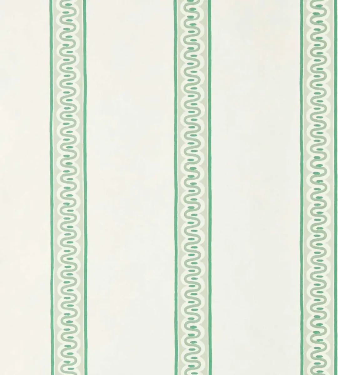 Fondant Stripe Wallpaper - Jade by Fondant Stripe Wallpaper from Scion Pomona Wallpapers collection - green striped