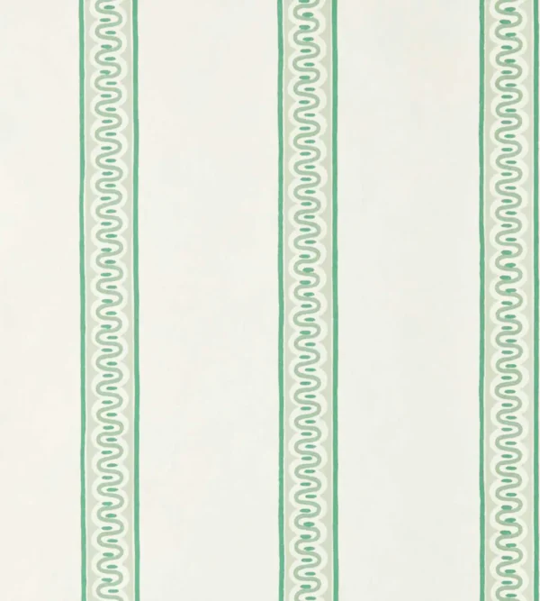 Fondant Stripe Wallpaper - Jade by Fondant Stripe Wallpaper from Scion Pomona Wallpapers collection - green striped