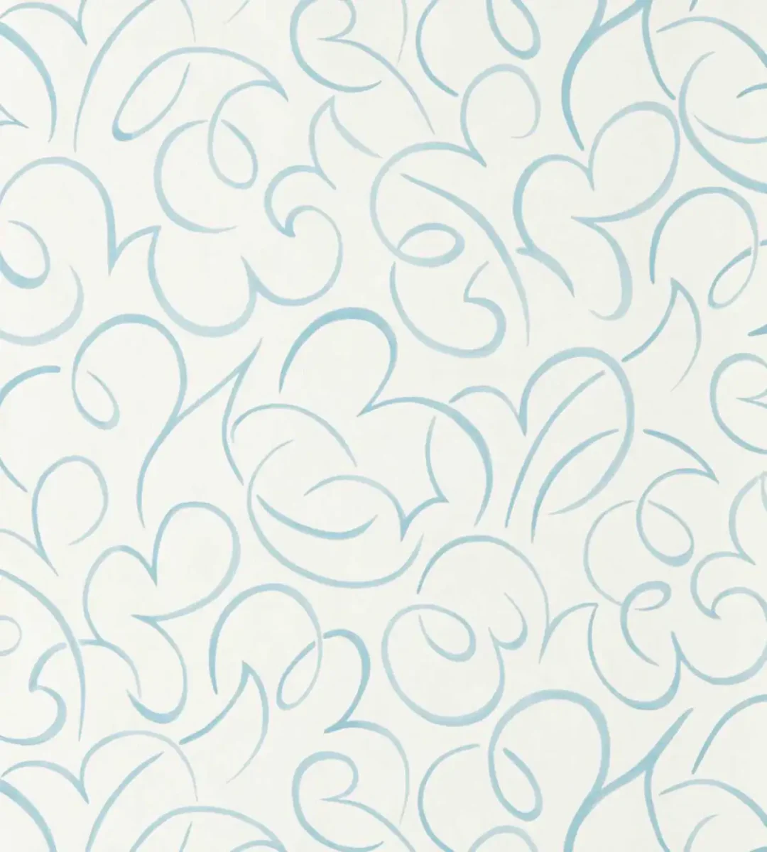 Flo Swirl Wallpaper - Cornflower by Flo Swirl Wallpaper from Scion Pomona Wallpapers collection - blue contemporary