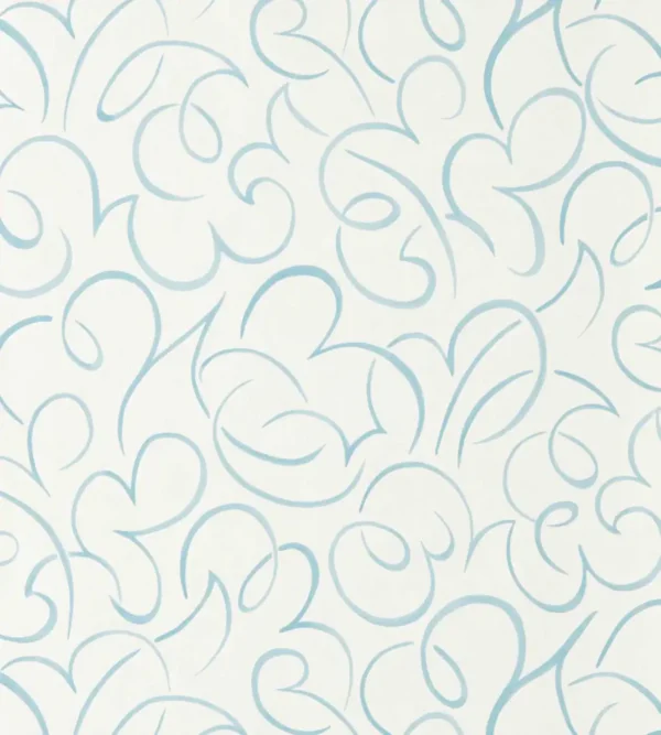 Flo Swirl Wallpaper from Scion Pomona Wallpapers collection - blue contemporary