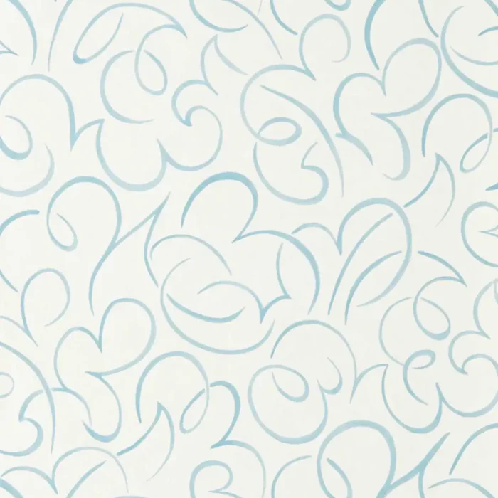 Flo Swirl Wallpaper - Cornflower swatch