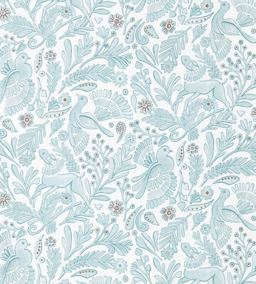 Dove Deer Wallpaper from Scion Pomona Wallpapers collection - blue animal