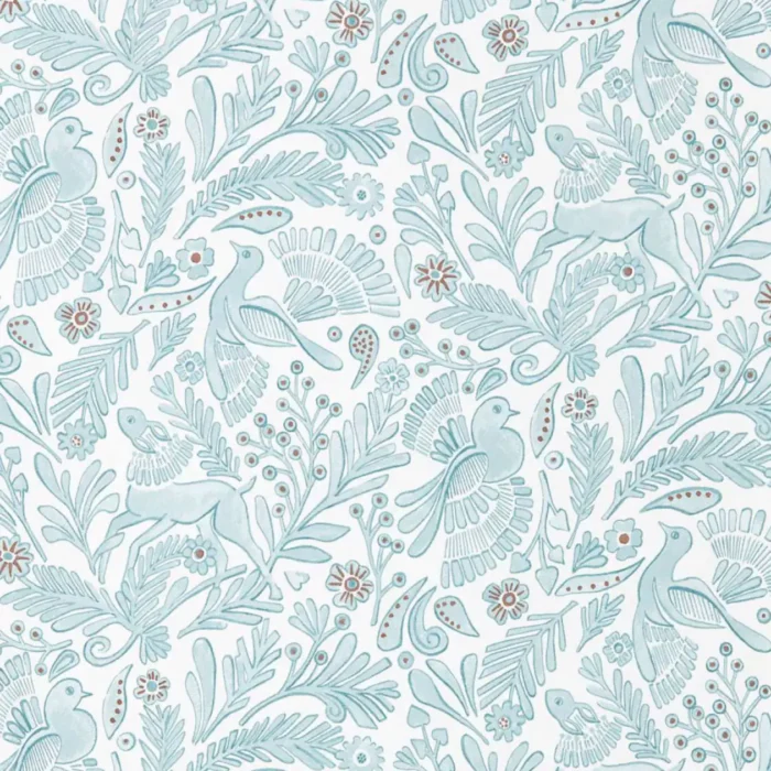 Dove Deer Wallpaper - Coast Blue swatch