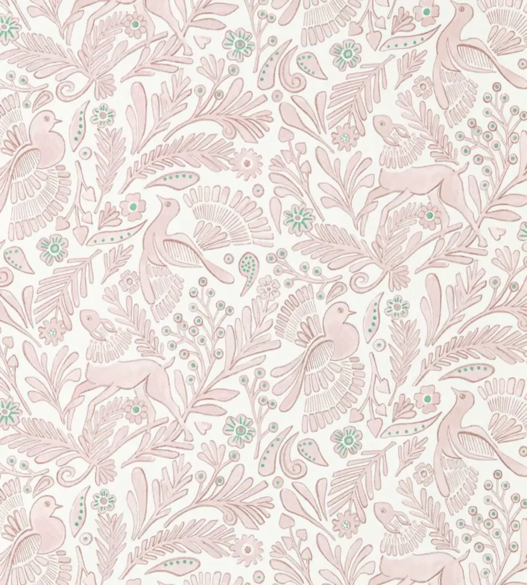 Dove Deer Wallpaper from Scion Pomona Wallpapers collection - pink animal