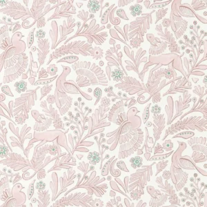 Dove Deer Wallpaper from Scion Pomona Wallpapers collection - pink animal