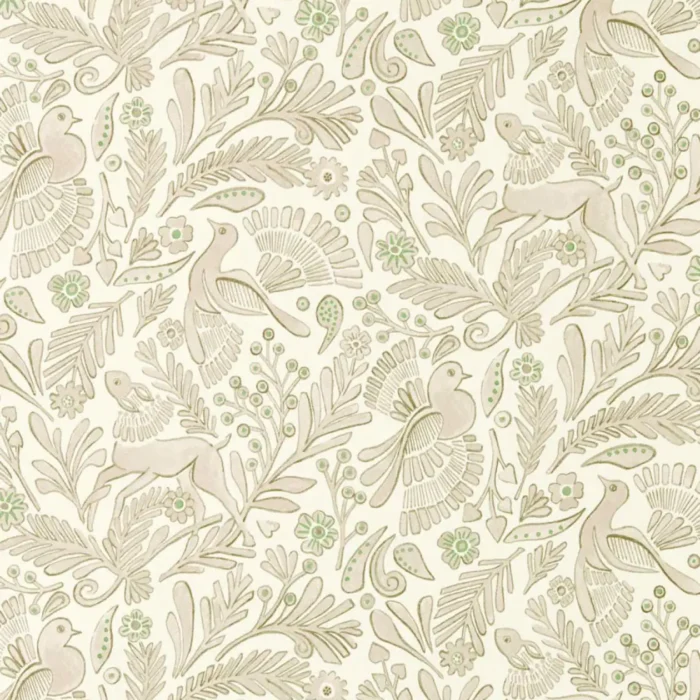 Dove Deer Wallpaper - Pebble swatch