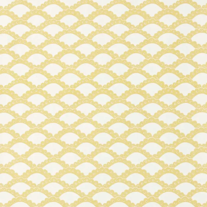 Scallop Frill Wallpaper - Buttercup swatch