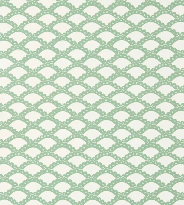 Scallop Frill Wallpaper from Scion Pomona Wallpapers collection - green misc