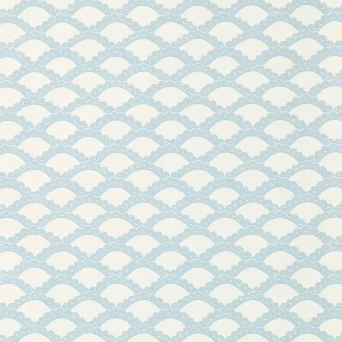 Scallop Frill Wallpaper - Cornflower swatch