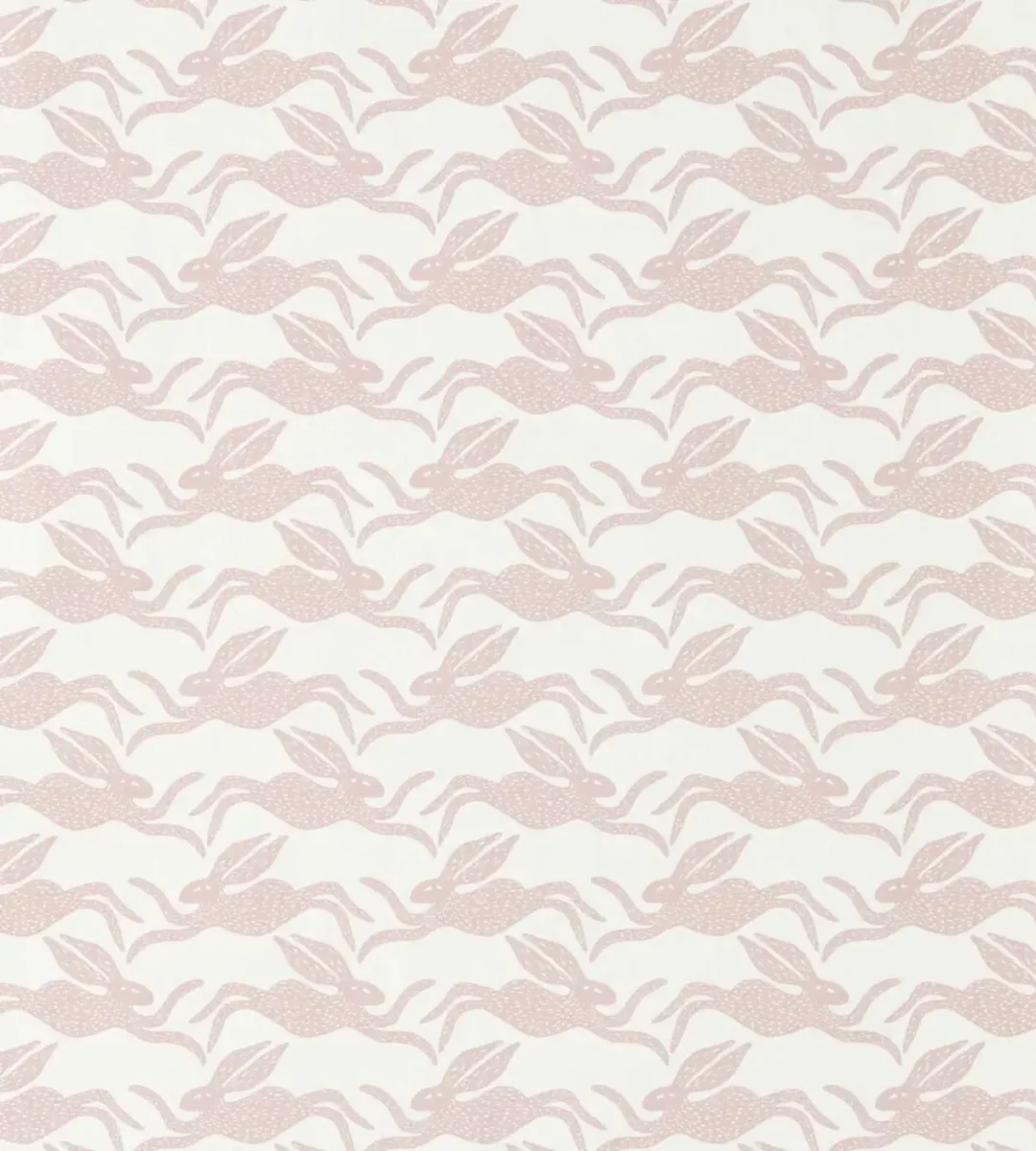 Hares Wallpaper - Lilac by Hares Wallpaper from Scion Pomona Wallpapers collection - pink animal