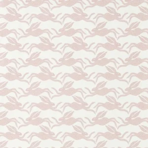 Hares Wallpaper from Scion Pomona Wallpapers collection - pink animal