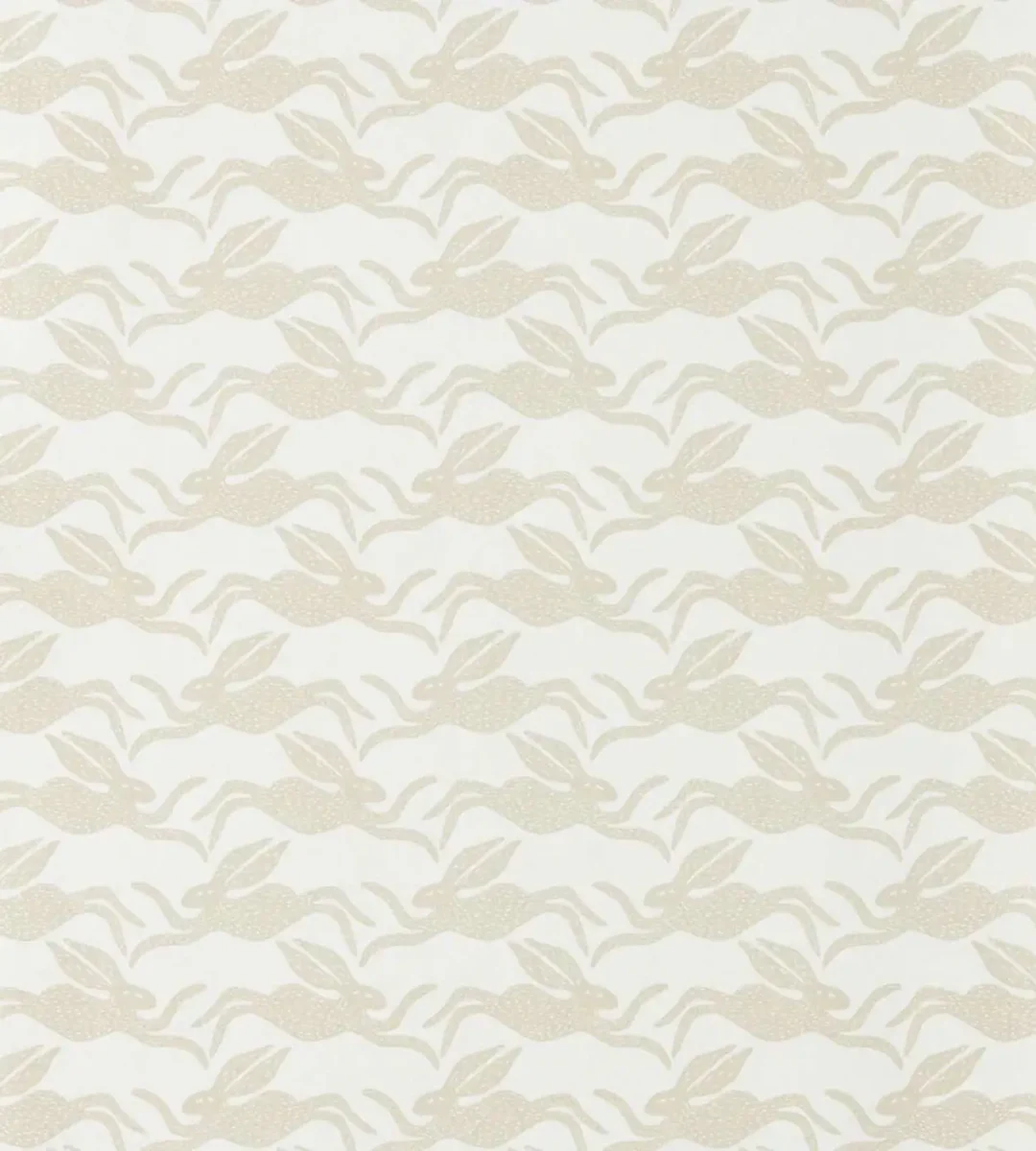 Hares Wallpaper - Pebble by Hares Wallpaper from Scion Pomona Wallpapers collection - neutral animal