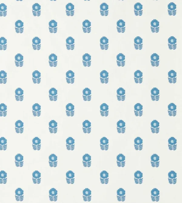Ditsy Daisy Wallpaper - Denim by Ditsy Daisy Wallpaper from Scion Pomona Wallpapers collection - blue spotted
