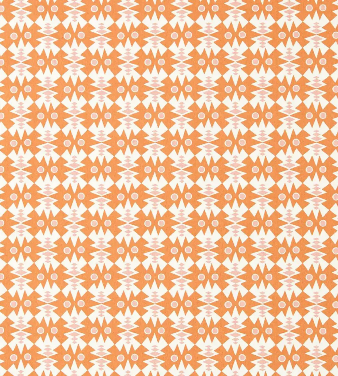 Owl Butterfly Wallpaper - Tangerine Blush by Owl Butterfly Wallpaper from Scion Pomona Wallpapers collection - orange misc