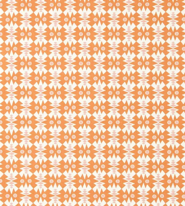 Owl Butterfly Wallpaper - Tangerine Blush by Owl Butterfly Wallpaper from Scion Pomona Wallpapers collection - orange misc