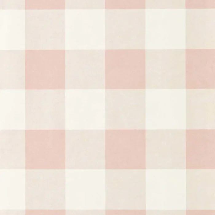 Central Check Wallpaper - Blush swatch