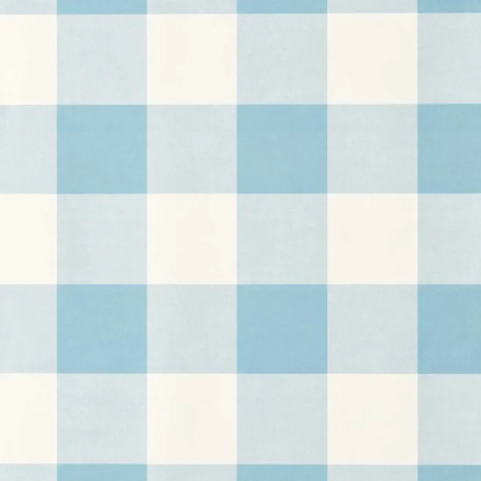 Central Check Wallpaper - Cornflower swatch