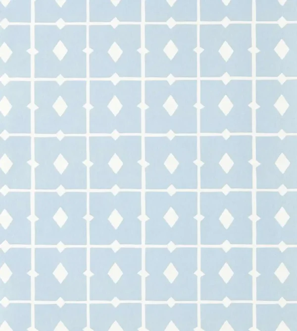 Tiles Wallpaper - Cornflower by Tiles Wallpaper from Scion Pomona Wallpapers collection - blue checked