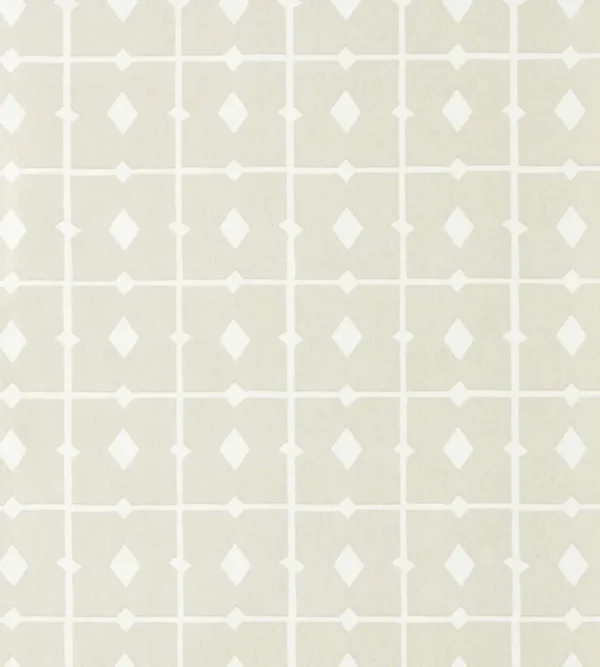 Tiles Wallpaper - Mushroom by Tiles Wallpaper from Scion Pomona Wallpapers collection - neutral checked
