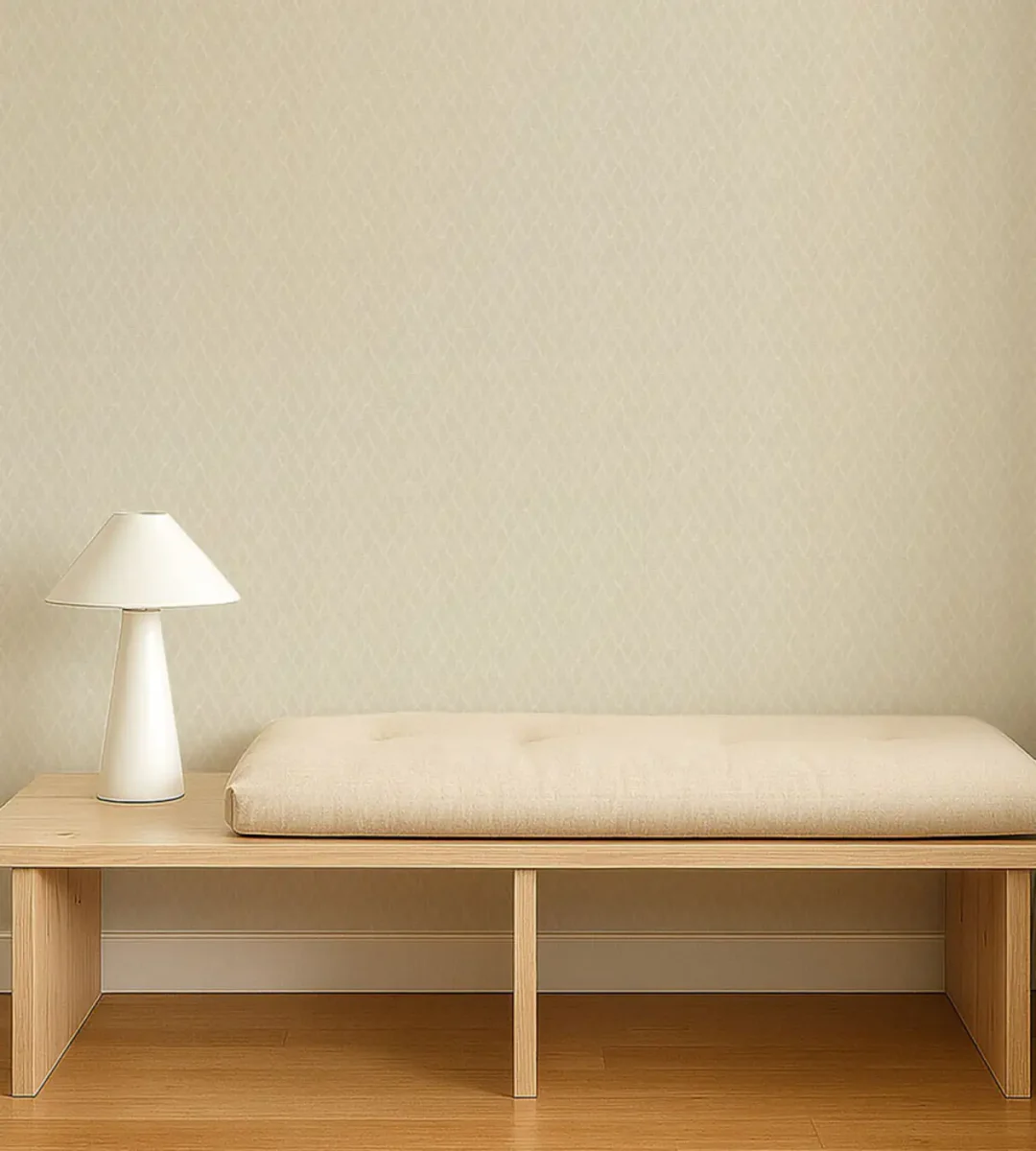 Triangle Trellis Wallpaper from Scion Pomona Wallpapers collection - white geometric