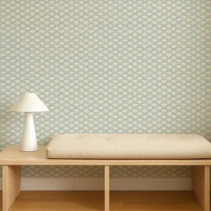 Scallop Frill Wallpaper from Scion Pomona Wallpapers collection - blue misc