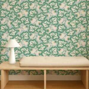Poppy Pod Wallpaper from Scion Pomona Wallpapers collection - green botanical