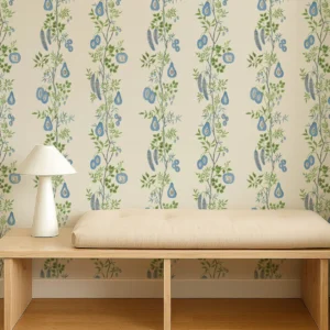 On The Vine Wallpaper from Scion Pomona Wallpapers collection - blue botanical