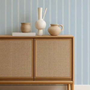 Harvest Stripe Wallpaper from Scion Pomona Wallpapers collection - blue striped